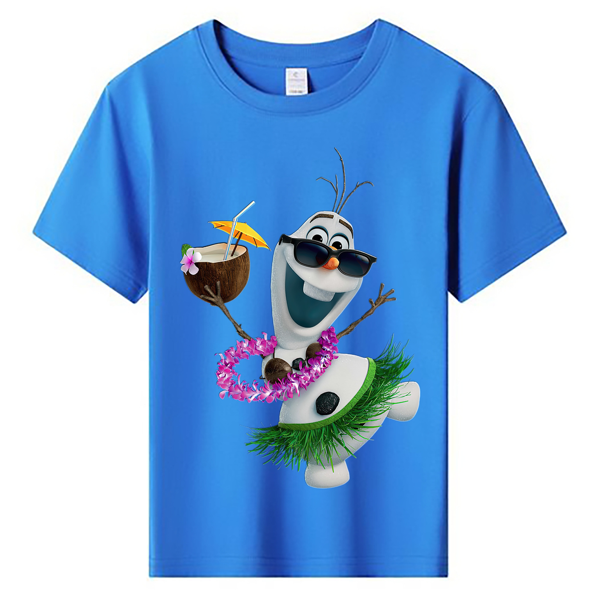 （画像用） アナと雪の女王 アンナ エルサ Frozen Anna Elsa 綿100％キッズTシャツ（フロントプリント）
